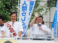 市田書記局長とこくた候補