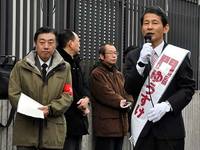 門ゆうすけ府庁前宣伝