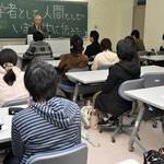 安斎育郎氏が学生に語る　民青同盟主催の勉強会