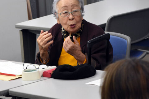 「戦争の記憶」語り継ぐ　共産党元京都市議・有吉節子さん迎え講演会／民青京大班の学祭企画
