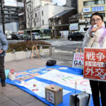 「ガザ・アクション」に反響　宗教者が激励、SNS告知で駆け付けた市民も／堀川さん、JCPサポーターが街頭訴え