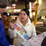 【衆院選2026】「医療現場は人が少ない。社会保障よくして」「日本が戦争する国に。リベラル頑張って」堀川比例候補の対話宣伝で共産党への期待次々