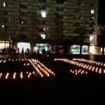 ３・11被災地の復興願うメモリアルキャンドル　避難者、地元住民らが開催／伏見区・向島ニュータウン